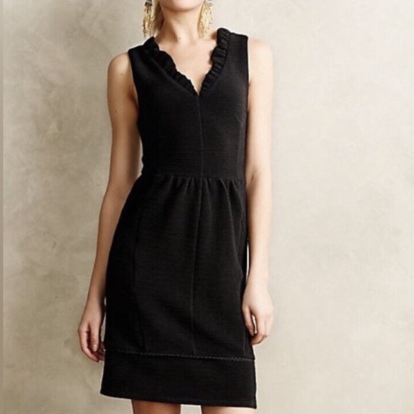 Maeve Dresses & Skirts - Anthropology Maeve Black Ruffle Dress